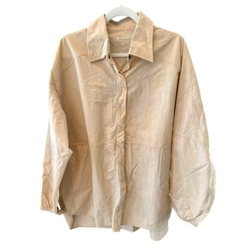 Wilo The Label Parachute Shirt Jacket Lightweight Gorpcore Oversized M Utility